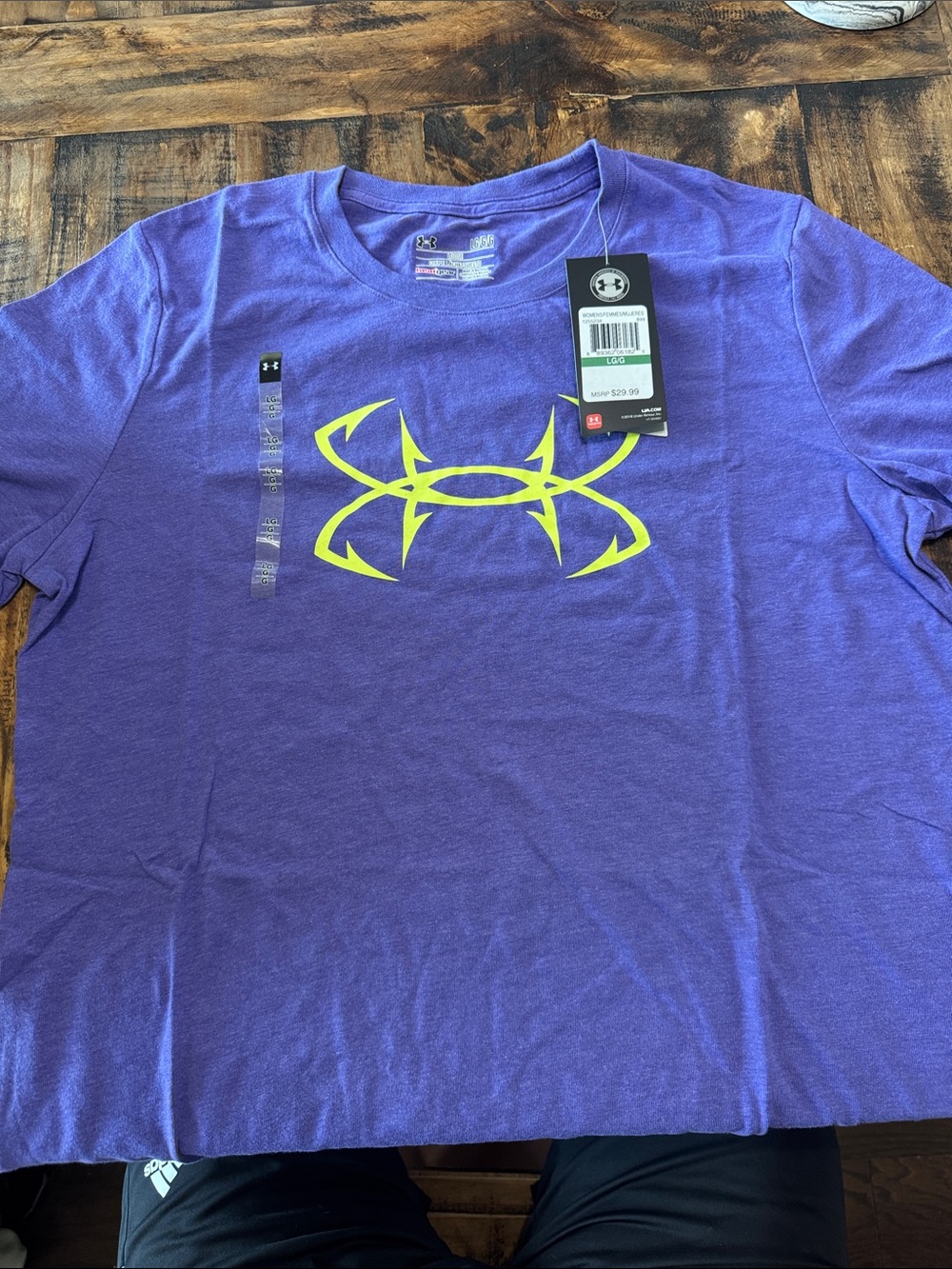 Under Armour Purple Short-Sleeve Performance Logo Tee with Neon Yellow Icon